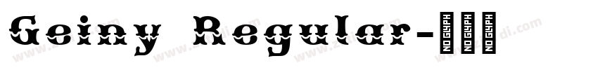 Geiny Regular字体转换